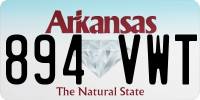 AR license plate 894VWT