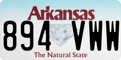 AR license plate 894VWW