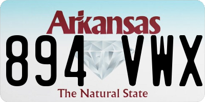 AR license plate 894VWX