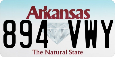 AR license plate 894VWY