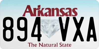 AR license plate 894VXA