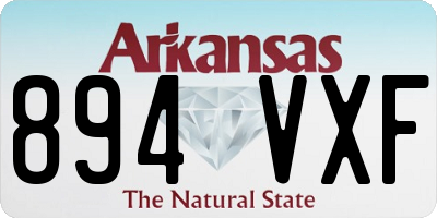 AR license plate 894VXF