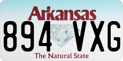 AR license plate 894VXG