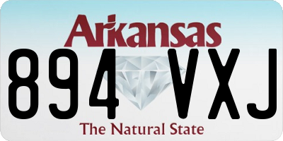 AR license plate 894VXJ