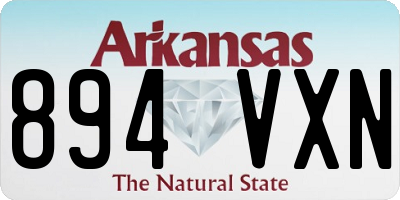 AR license plate 894VXN