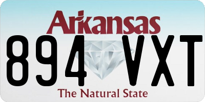AR license plate 894VXT