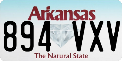 AR license plate 894VXV