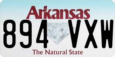AR license plate 894VXW