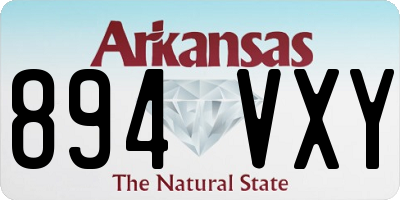 AR license plate 894VXY