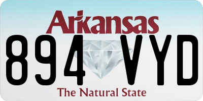 AR license plate 894VYD