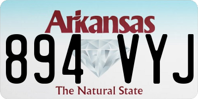 AR license plate 894VYJ