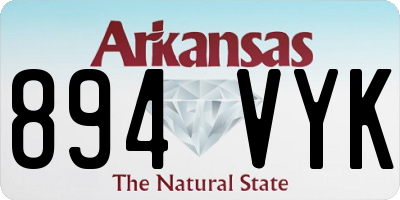 AR license plate 894VYK