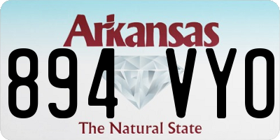AR license plate 894VYO