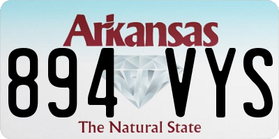 AR license plate 894VYS