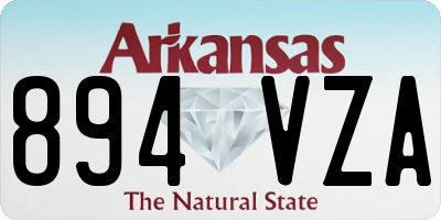 AR license plate 894VZA