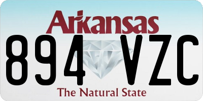AR license plate 894VZC