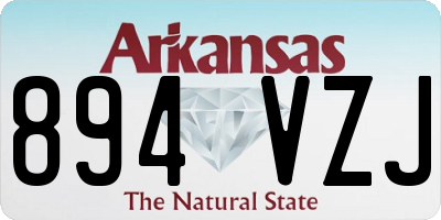AR license plate 894VZJ