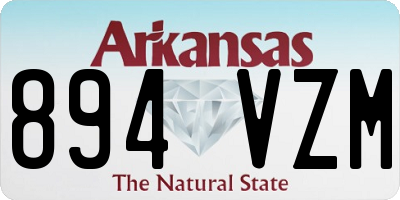 AR license plate 894VZM
