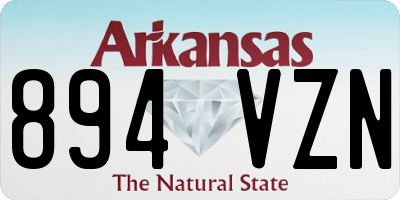 AR license plate 894VZN