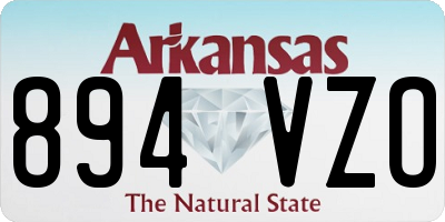 AR license plate 894VZO