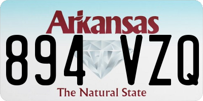 AR license plate 894VZQ