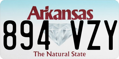 AR license plate 894VZY