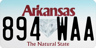 AR license plate 894WAA