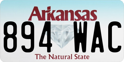 AR license plate 894WAC