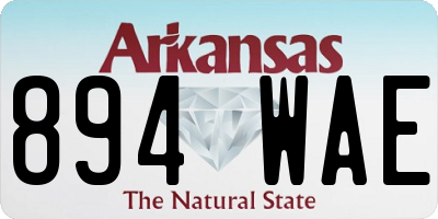 AR license plate 894WAE