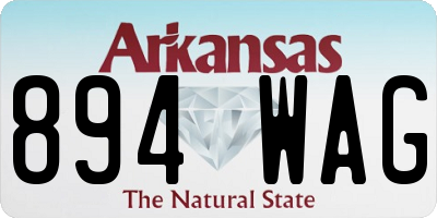 AR license plate 894WAG