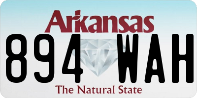 AR license plate 894WAH
