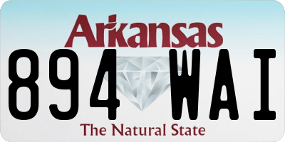 AR license plate 894WAI