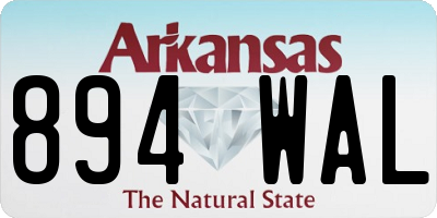 AR license plate 894WAL