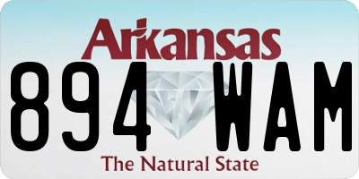 AR license plate 894WAM