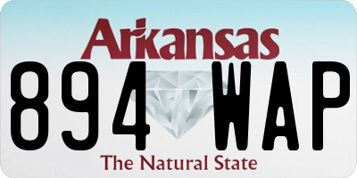 AR license plate 894WAP
