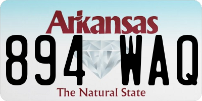 AR license plate 894WAQ