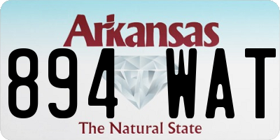 AR license plate 894WAT