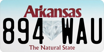 AR license plate 894WAU