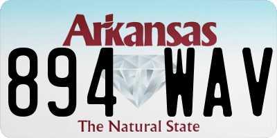 AR license plate 894WAV