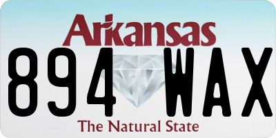 AR license plate 894WAX