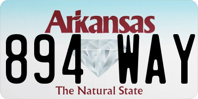 AR license plate 894WAY