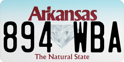 AR license plate 894WBA