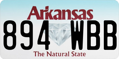 AR license plate 894WBB