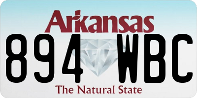 AR license plate 894WBC