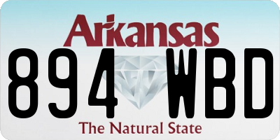 AR license plate 894WBD