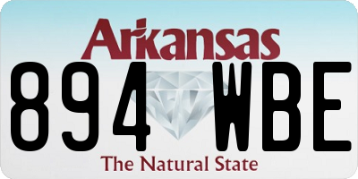 AR license plate 894WBE