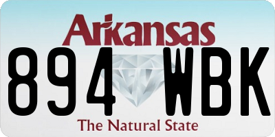 AR license plate 894WBK