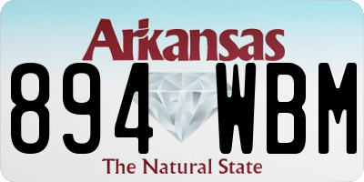 AR license plate 894WBM