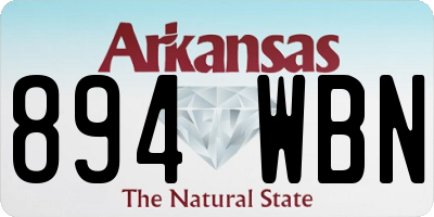 AR license plate 894WBN