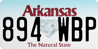 AR license plate 894WBP